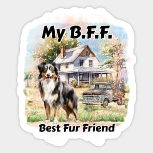 Dog - B.F.F. Australian Shepherd Sticker